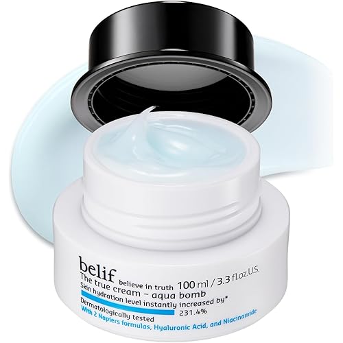 belif Aqua Bomb – Lightweight Gel Moisturizer with Niacinamide, Hyaluronic Acid & Squalane | 72H Hydration + Cooling Effect, Korean Skincare (3.3 fl oz)