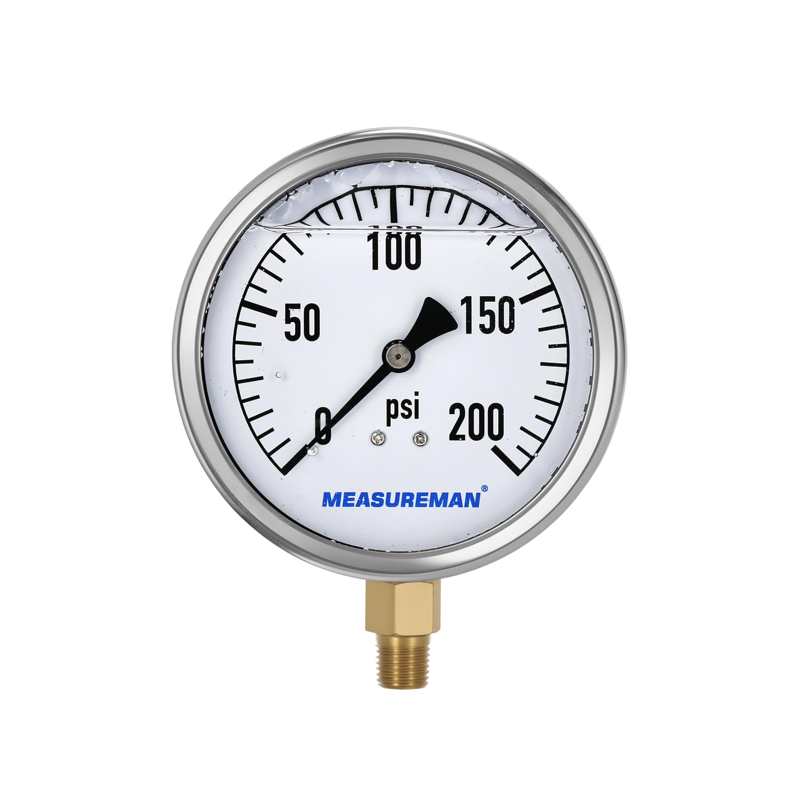 Glycerin Filled Pressure Gauge - 0-160psi -10