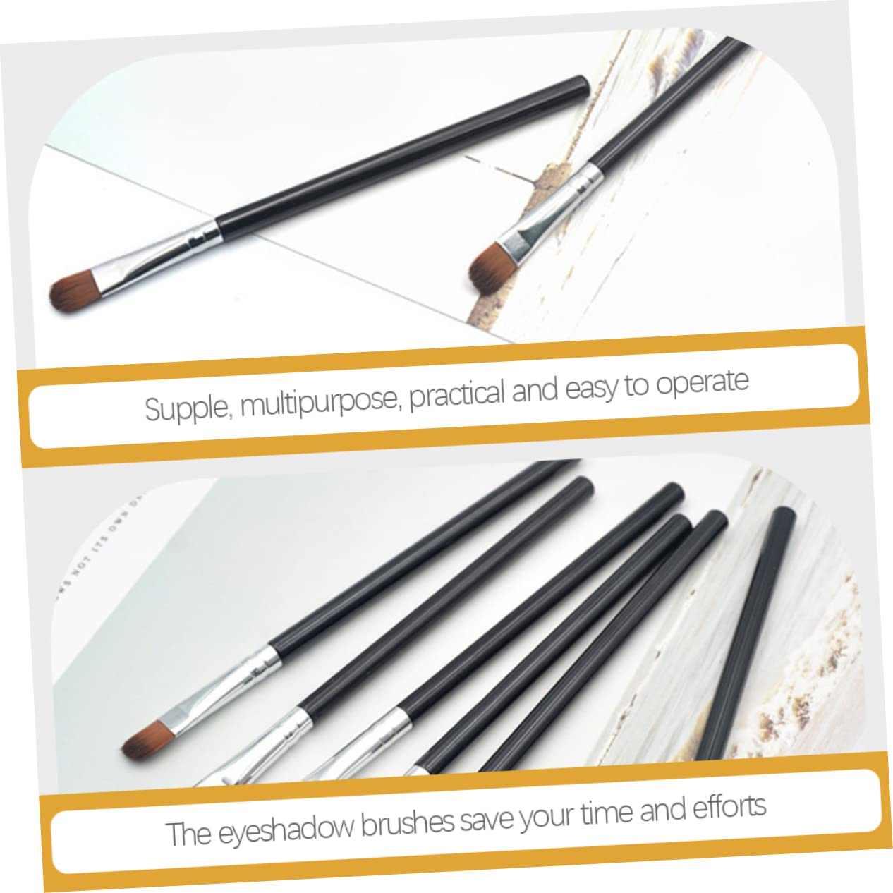 FRCOLOR 125pezzi Pennelli Per Trucco Professionali Pennelli Per Ombretto e Sopracciglia Con Manico Ergonomico Strumenti Di Bellezza Portatili Per Donne e Ragazze