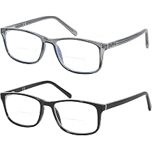 Bifocal Reading Glasses Women Men Clear Top Blue Light Blocking Computer Readers Wide Full Frame Cheaters Eyeglasses