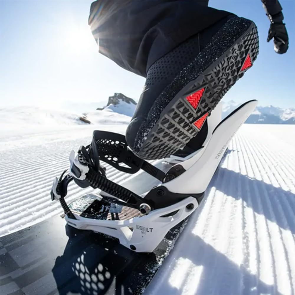 Fixations de Snowboard Nidecker LT Supermatic - Fixation Automatique à Double entrée avec pédale de Talon et Ajustement Universel