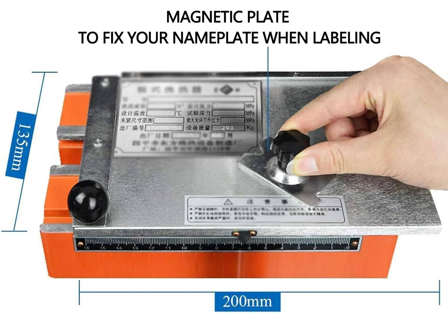 Macchina per goffratura manuale in acciaio per targhette, stampante per etichette in metallo e lega di alluminio, strumento semiautomatico per incisione e marcatura