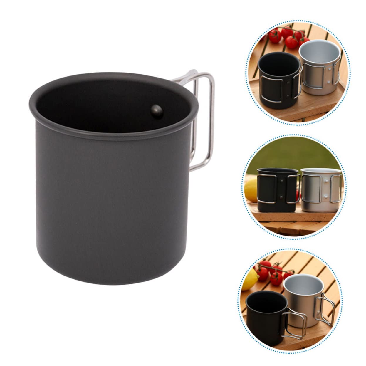 BESPORTBLE 4piezas Taza De Camping Inoxidable Vaso Portátil Para Agua Para Acampadas Picnics y Viajes Diseño Apilable y Fácil De Limpiar