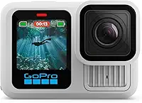 GoPro HERO13 Black Em Branco Polar Edição Limitada - Câmera de ação à prova d'água 10m, 5.3K60, HLG HDR, 27MP, HyperSmooth 6.0, GPS, Wi-Fi 6, Lentes HB-Series