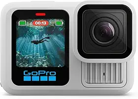 GoPro HERO13 Black Em Branco Polar Edição Limitada - Câmera de ação à prova d'água 10m, 5.3K60, HLG HDR, 27MP, HyperSmooth 6.0, GPS, Wi-Fi 6, Lentes HB-Series