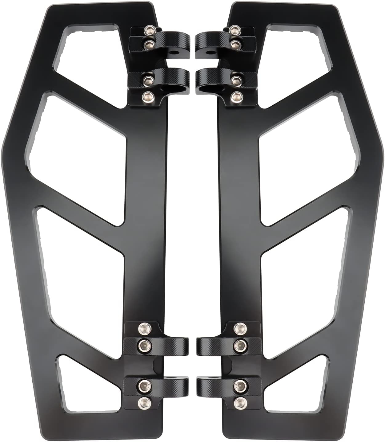 Motorcycle Floorboards Front Riot Foot Pegs Footrests for Harley 1986-2023 Touring Road King Electra Street Glide 86-2017 Softail Heritage Fat Boy FL 2012-2016 Dyna FLD (Black)