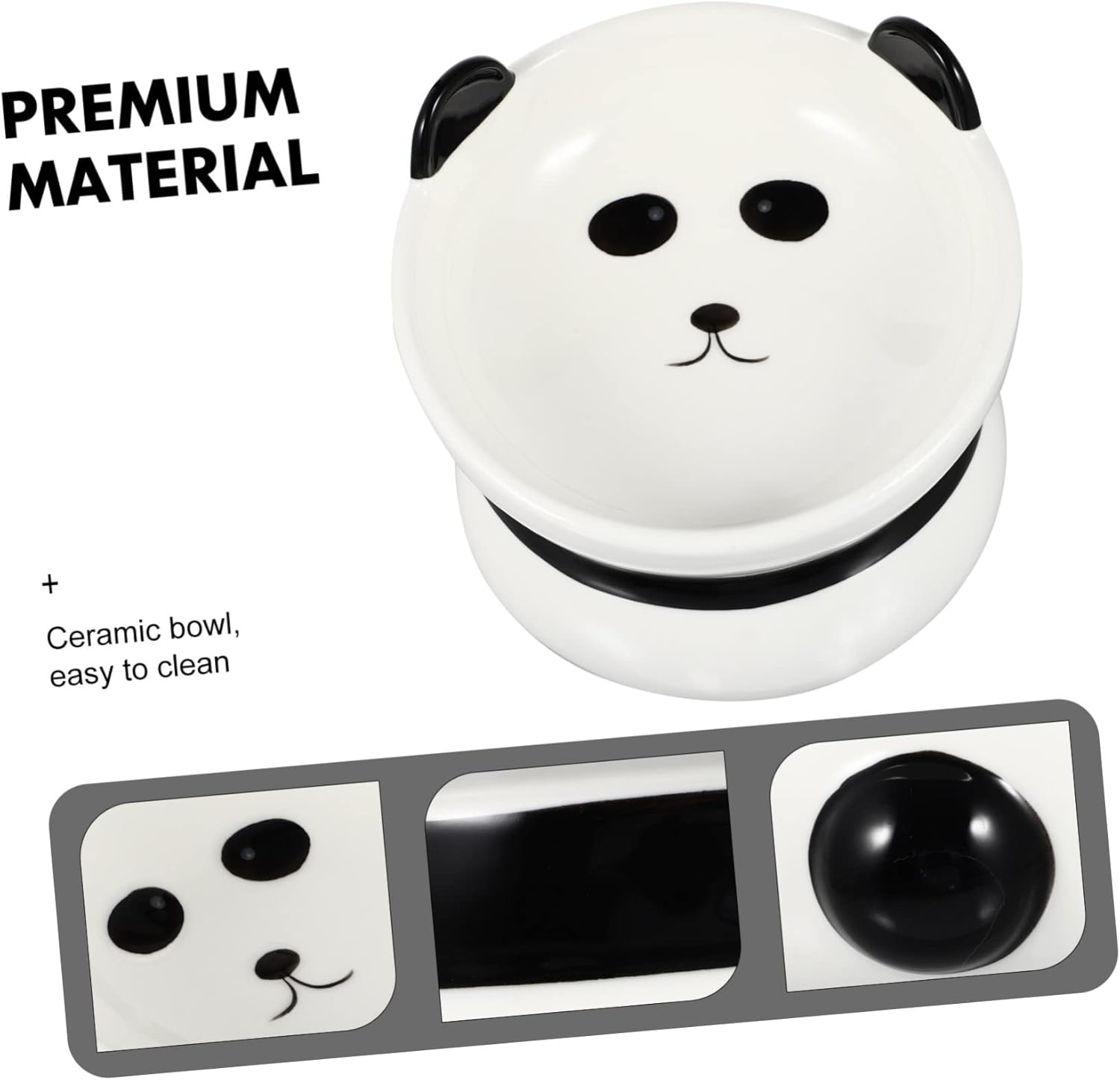 Ceramic Cat Bowl Oblique Mouth Design Neck Protector PET Feeding Bowl Food-Grade Ceramic Cat Dish Easy to Clean Non-Slip Base