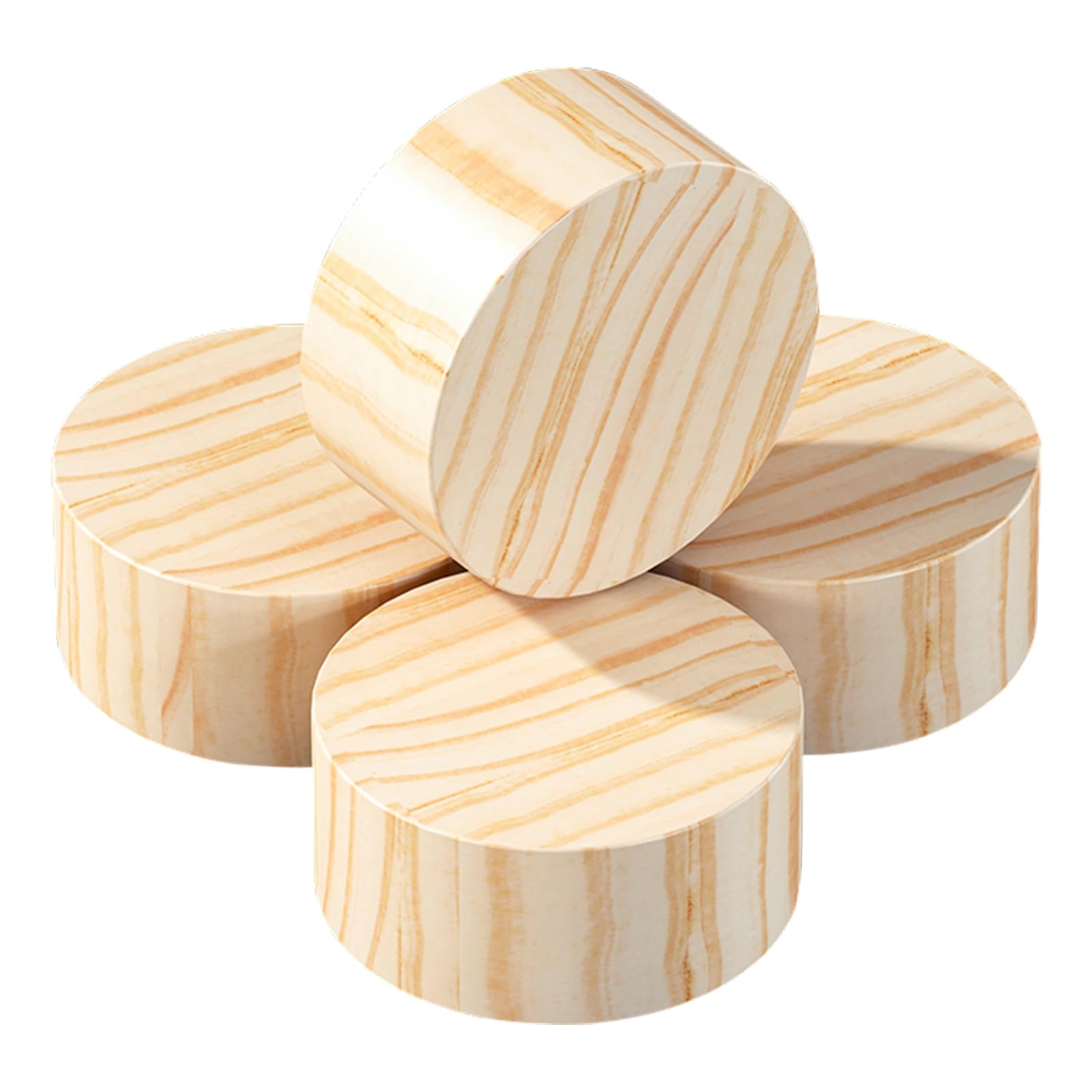 Meubelverhogers, bankverhogers, bedverhogers Houten bankverhogers Ronde meubelverhogers Zware tafelverhogers met beschermingskussen 4 stuks Bedpoten, for stoelbank Bed Bureau(15 x 2.5cm