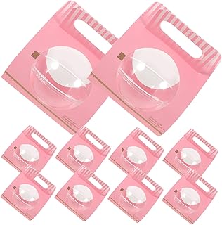 RORPOIR 10pcs Transparent Ball Shape Cake Container Round Cake Container Cake Stand Muffin Holder Cupcake Carriers Transparent Cake Container Pastry Cake Box Gift Box Paper Cup