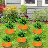 Yanbuny 6 Set Easter Carrot Yard Decorations Stakes Easters Plastic Outdoor Decorations Artificial Fake Carrots Yard Sign for Spring Lawn Garden Yard Decor Home Lawn Patio Decoration
