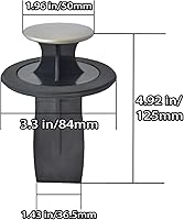 Vista 2 de Raspador de basura de 3.3 a 3.38 pulgadas, herramienta de eliminación de basura, raspador de alimentos, tapón/colador con protector de salpicaduras