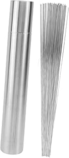 CIYODO 50 Pçs 304 Espetos De Churrasco Antiaderentes De Metal Para Churrasco Espetos De Churrasco Espetos De Churrasco Placa De Churrasco Agulha De Churrasco Garfo De Churrasco Prata