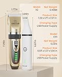 oneisall Dog Clippers and Paw Trimmer Kit for Small Large Dogs Cats | Low Noise, Powerful Motor, Cordless & Long Battery Life, Simple for Beginners, 6 Guide Combs, Removable & Rinsable Blade