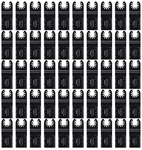 Vtopmart 50 Wood Oscillating Multitool Quick Release Saw Blades Compatible with Fein Multimaster Porter Cable Black & Decker Bosch Craftsman Ridgid Ryobi Makita Milwaukee Rockwell