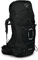 Vista 17 de Osprey Aether 65L Mochila de mochilero para hombre, color verde mostaza ajo, S/M, ajuste extendido