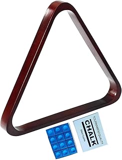 Perfeclan Estante Triangular para Bolas de Billar, recolector de Bolas de Billar, Marco de posicionamiento de Madera, Mesa de Billar Triangular para Practicar