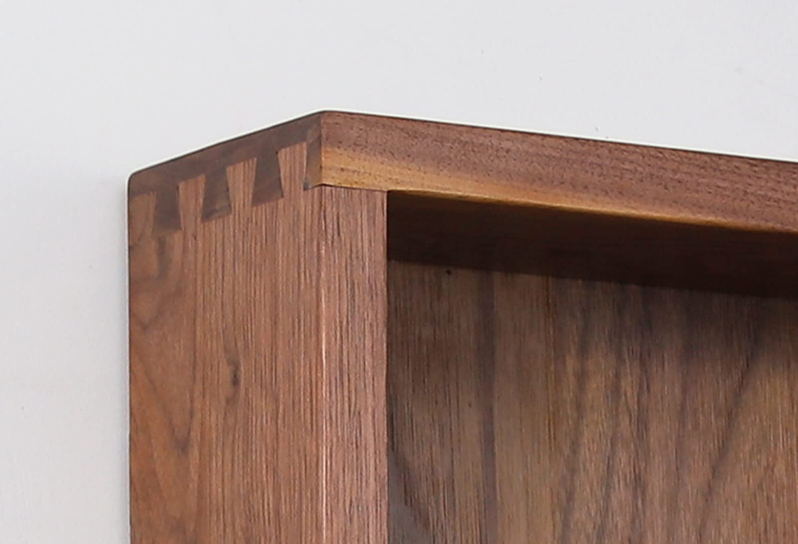 Porte-revues mural à double niveau en bois – Porte-revues élégant en noyer noir pour la maison, le bureau, le salon, la salle de bain – Nizer multifonction pour magazines et documents