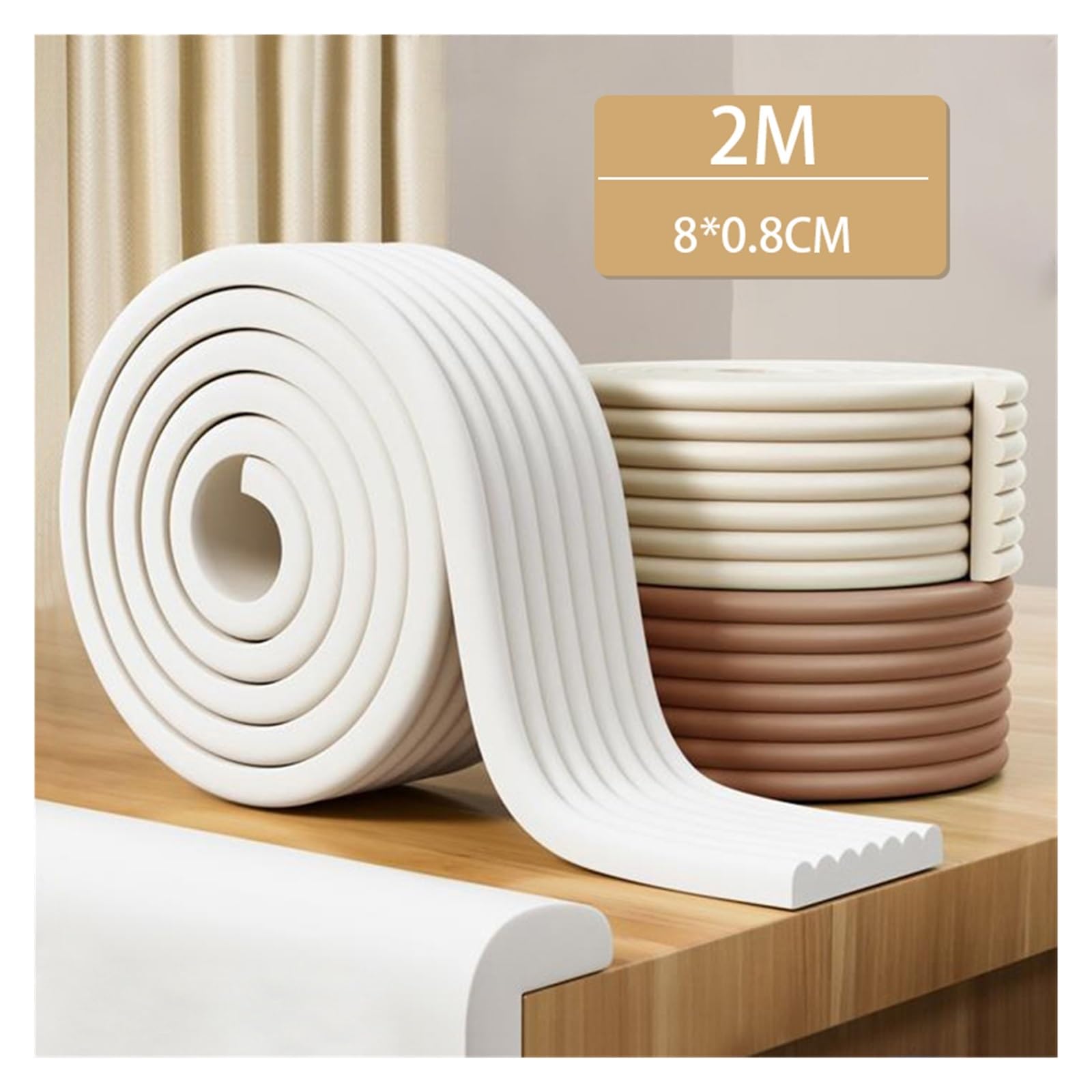 Protectores de Esquinas para mesas, Seguridad Infantil, Tira Protectora de 2 Metros para escritorios y Muebles.