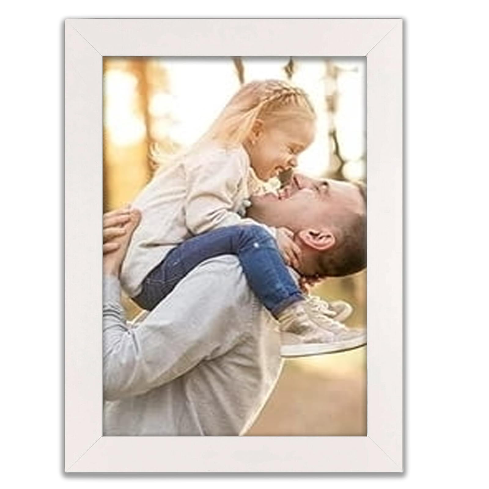 Mh Home White Photo Frame, Picture Frame, Certificate Frame, Freestanding & Wall Mountable (, A5 (15 X 21 Cm))