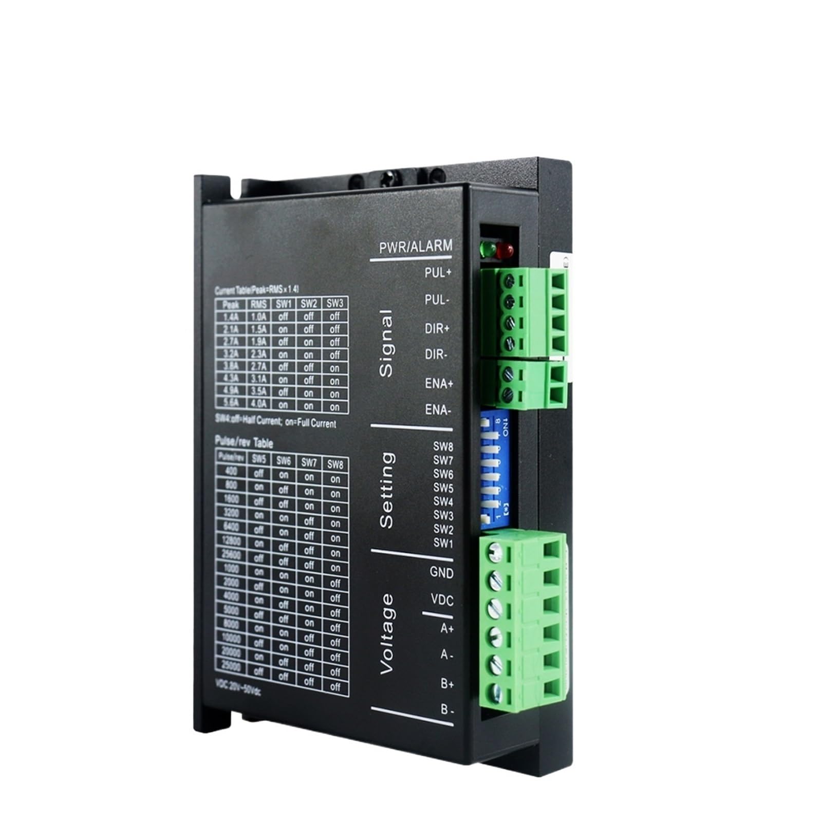 DC20V～50V 5.6A 200～25600ppr Open-Loop Stepper Driver 2 Phase Nema24 Open Loop Stepper Motors Drivers for Machine(MC556Mini)