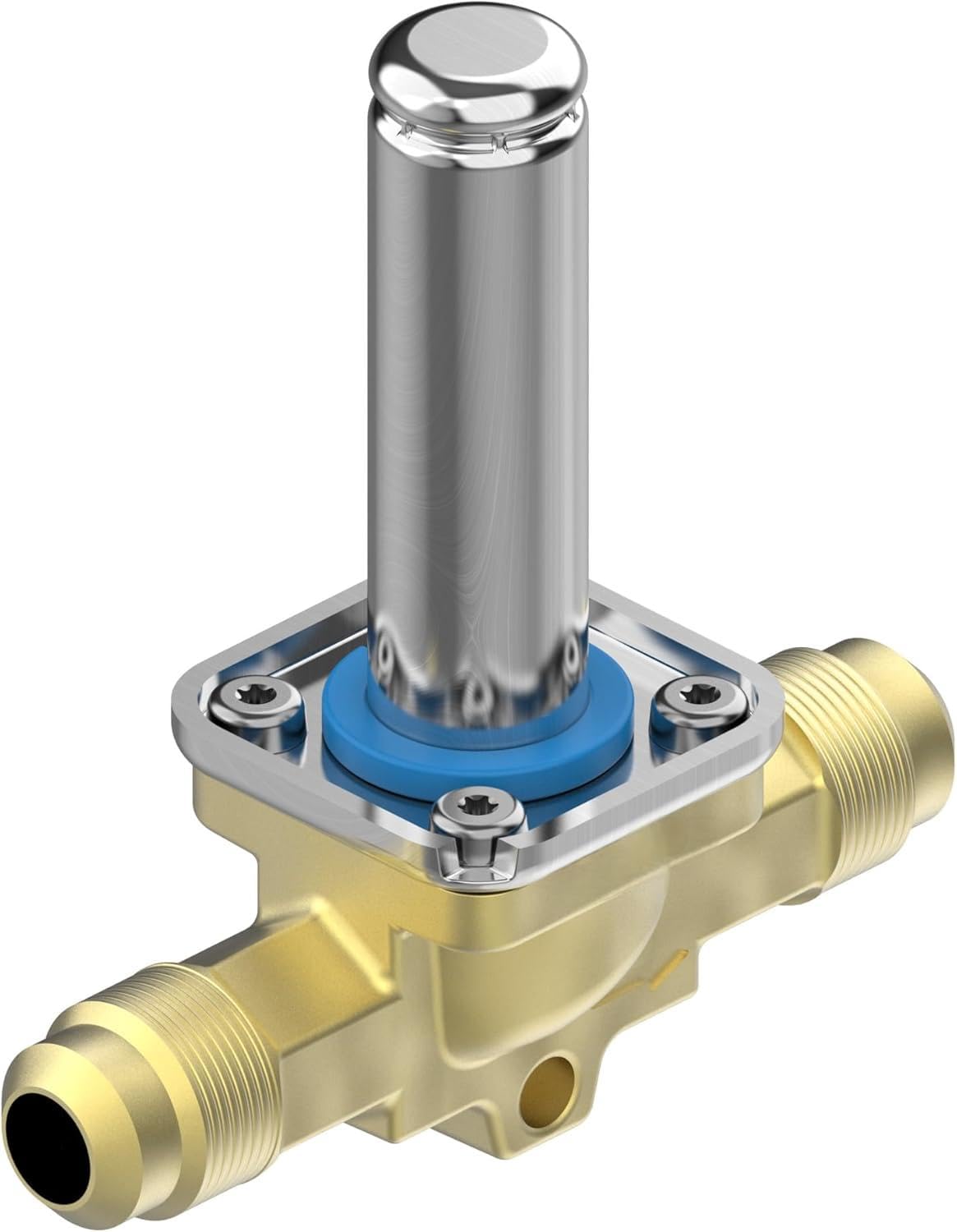 032F8116=EVR 3,3/8", elettrovalvola a solenoide diritta per refrigerazione, funzione normalmente chiusa, interfaccia tromba, materiale del corpo valvola in ottone, imballaggio originale, mai usato, in