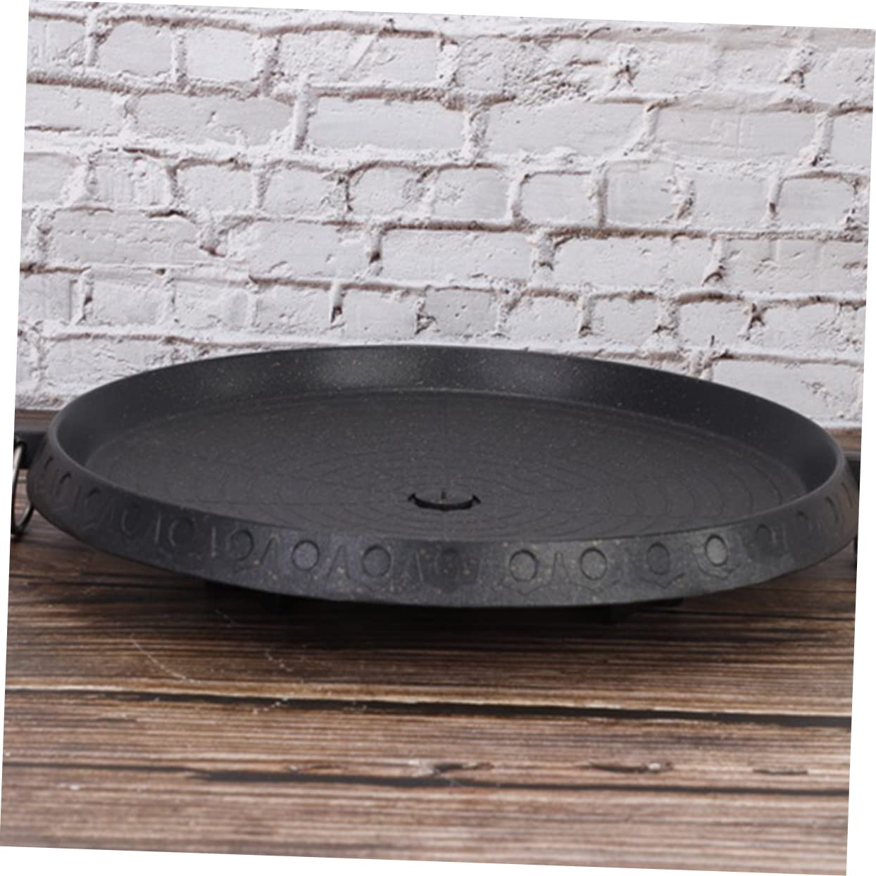 Rotonda Piastra Ferro in Antiaderente per Barbecue da Giardino