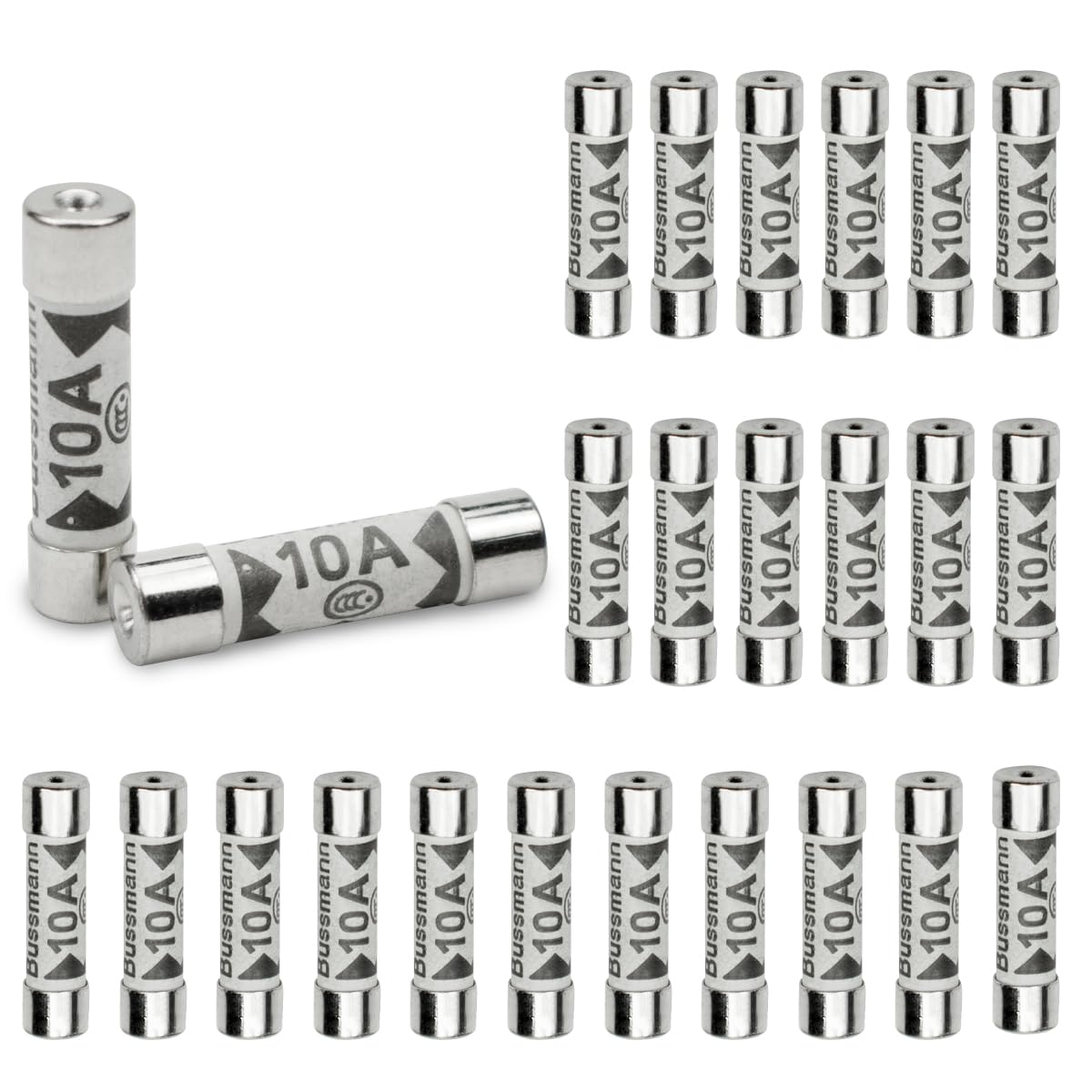 Innfeeltech 240 Volt 6.3 * 25mm BS1362 Ceramic Tube Fuse, 10A 25 pcs