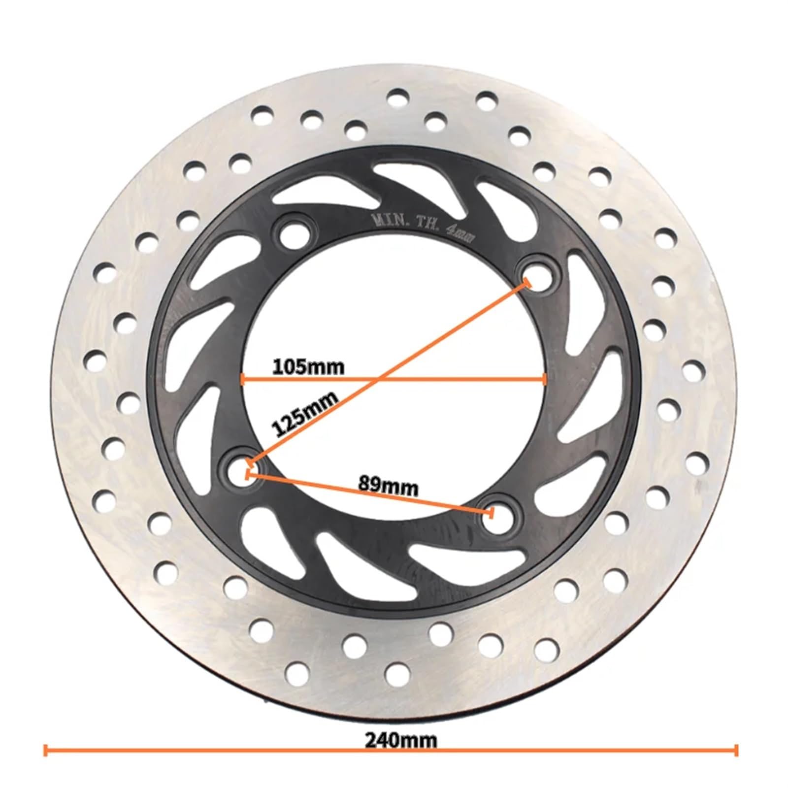 Motorcycle Disco Freno Per 25 125 250 300 Per NSS 600 650 700 Per XL-V Per Forza Per Transalp 1987-2017 Disco freno posteriore per moto Disco Dischi Freno