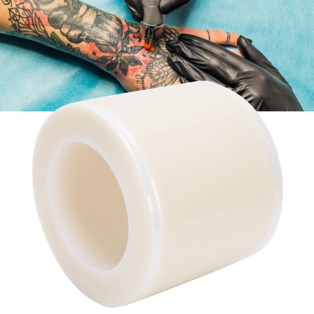 Frischhaltefolie, Barrier Film, Tattoo Barriere Filmrolle, 1200 Blatt Wasserdichte Einweg Schutzfolie, Tattoo Zubehör für Tattoos, Lippen Permanentes Make up (farblos und transparent)