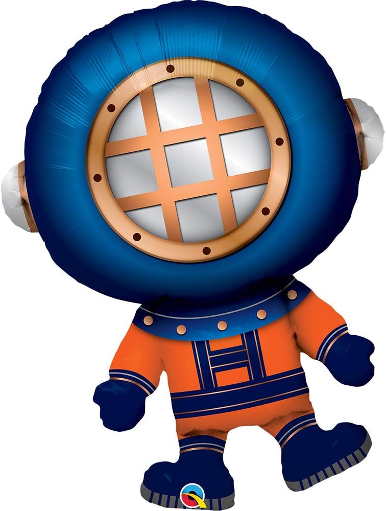Qualatex37" Deep Sea Diver Foil Balloon, Multicolor