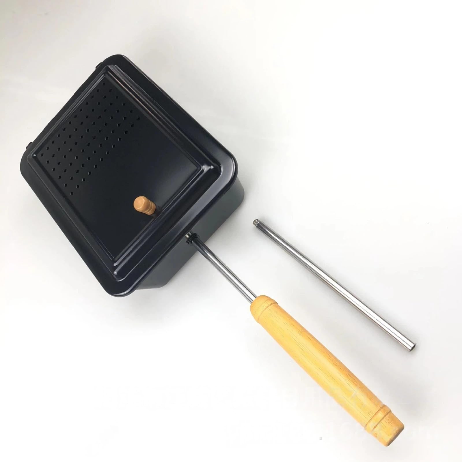 Palomitas de maíz para estufa, sartén de mano para hacer palomitas de maíz con tapa ventilada, herramienta de cocina antiadherente para palomitas de maíz caseras y aperitivos