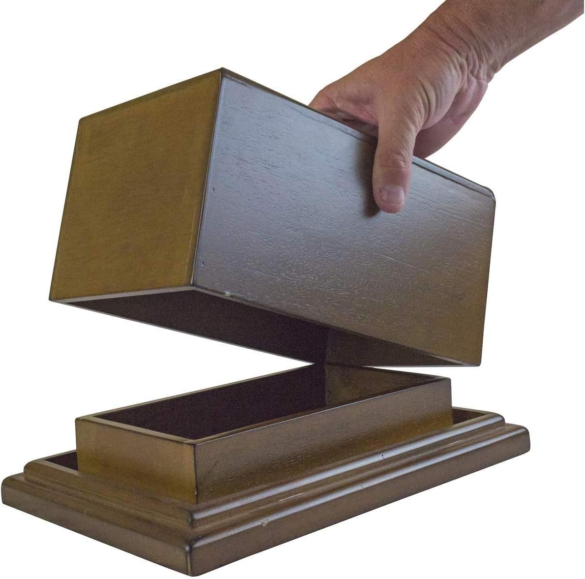 American Furniture Classics concealment tissue box, Walnut Finish, 12.25"L x 8.25"W x 6"H, Brown