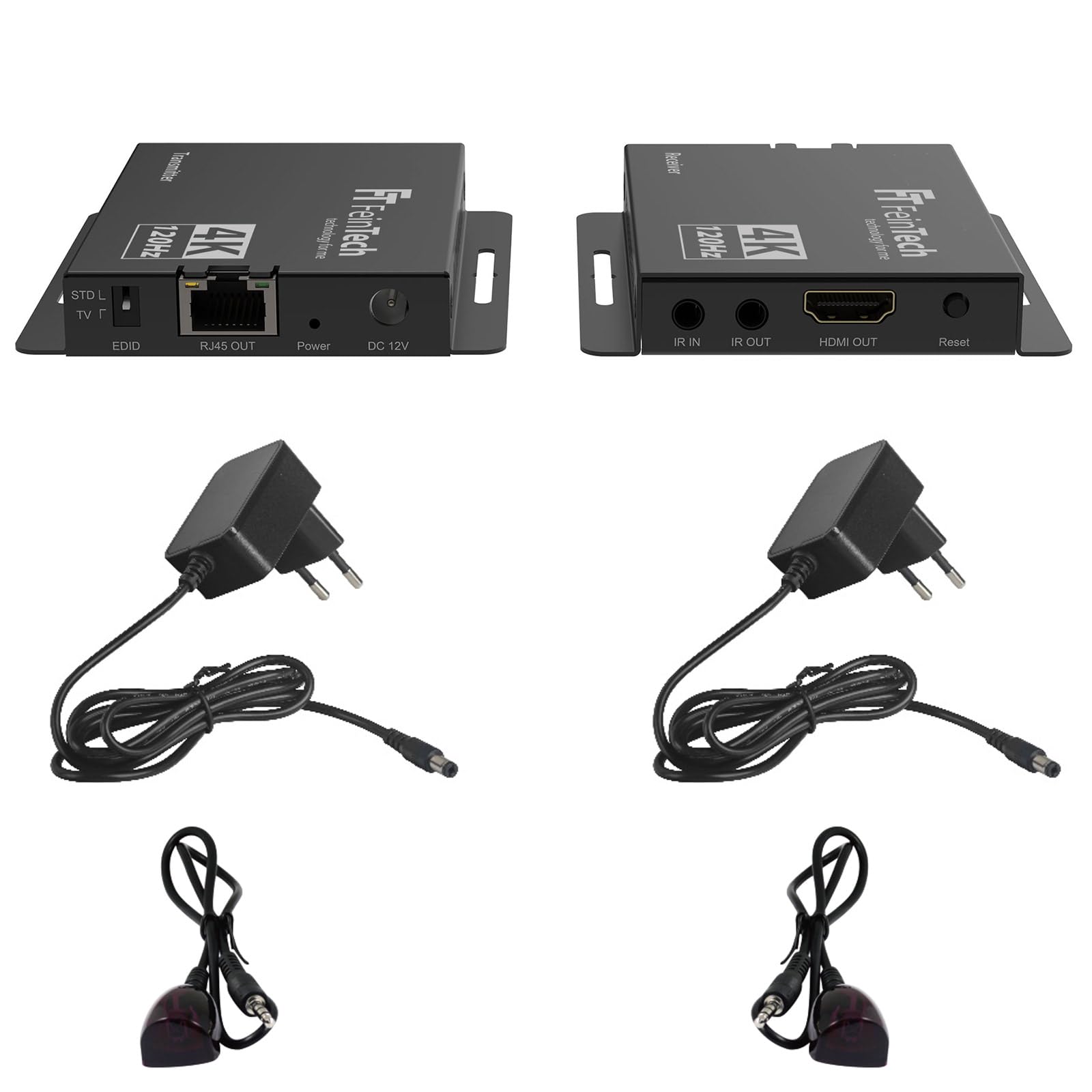 FeinTech HX240 HDMI 2.1 Extender 4K 120Hz HDR via cable de red 30 m HDMI a través de LAN CAT