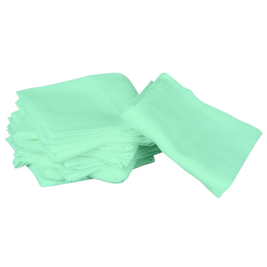 Lula Reusable Muslin Square Napkins-(Pack of 6)-45cm X 45cm -Mint Green-image-9
