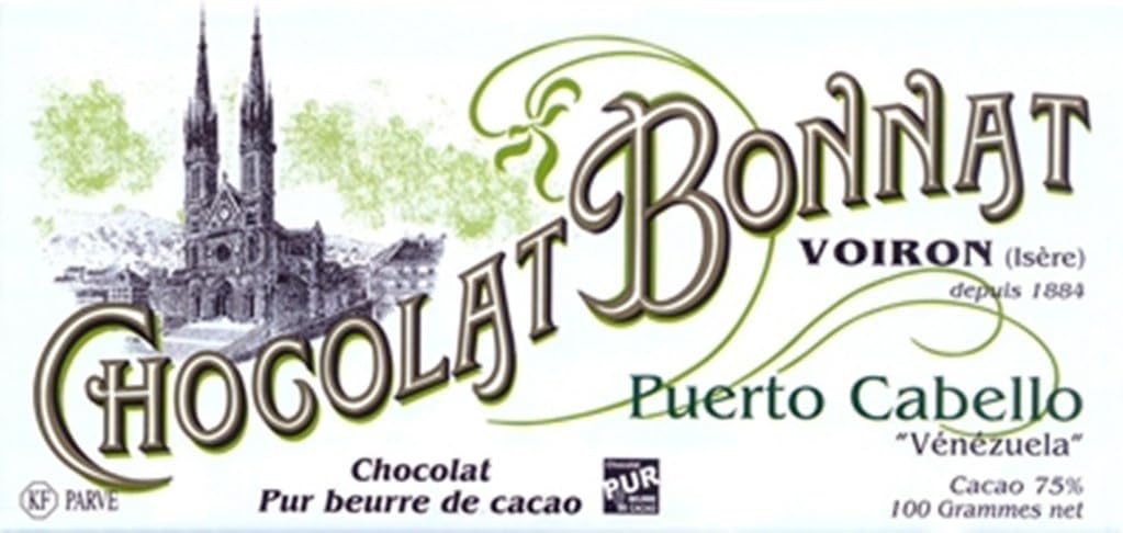 Bonnat Chocolatier French Chocolate - 100g/3.5oz (Single). (Puerto Cabello)