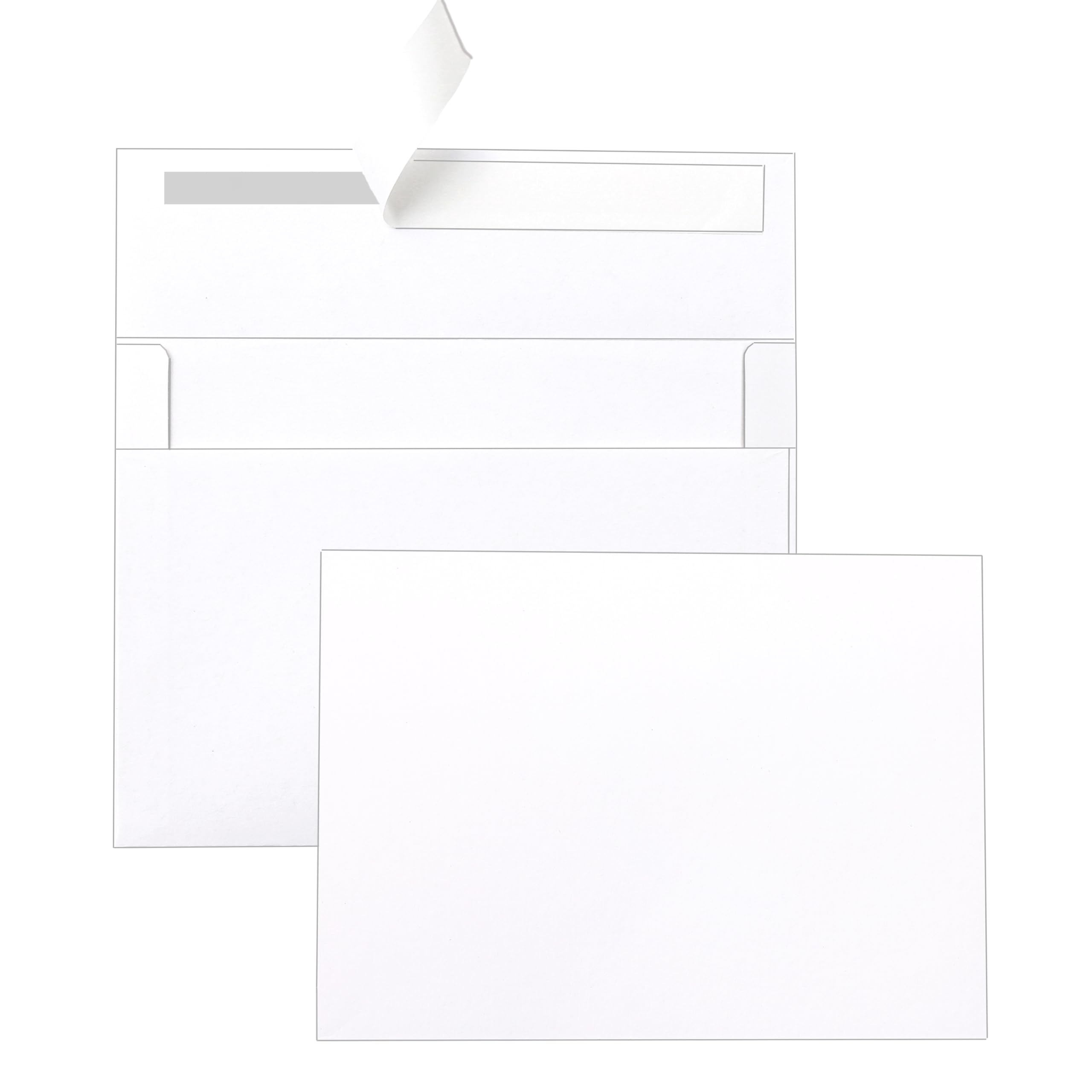 Silunkia Single Panel White Thank You Cards and Envelopes 4.25 x 5.5 Heavyweight Blank Flat Cardstock and A2 Envelopes Printable Self Seal 20 Packs