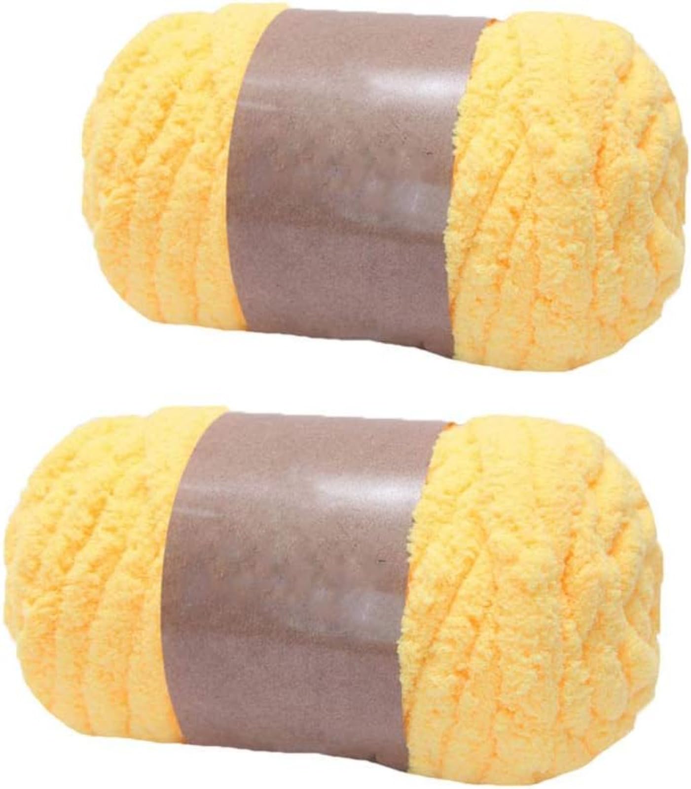 RIESKAS 2-Pack Bulky Super Chunky Purple Chenille Arm Knitting Blanket Yarn Jumbo Chenille Yarn DIY Mat Hat Scarf Per Skein 250g-8oz