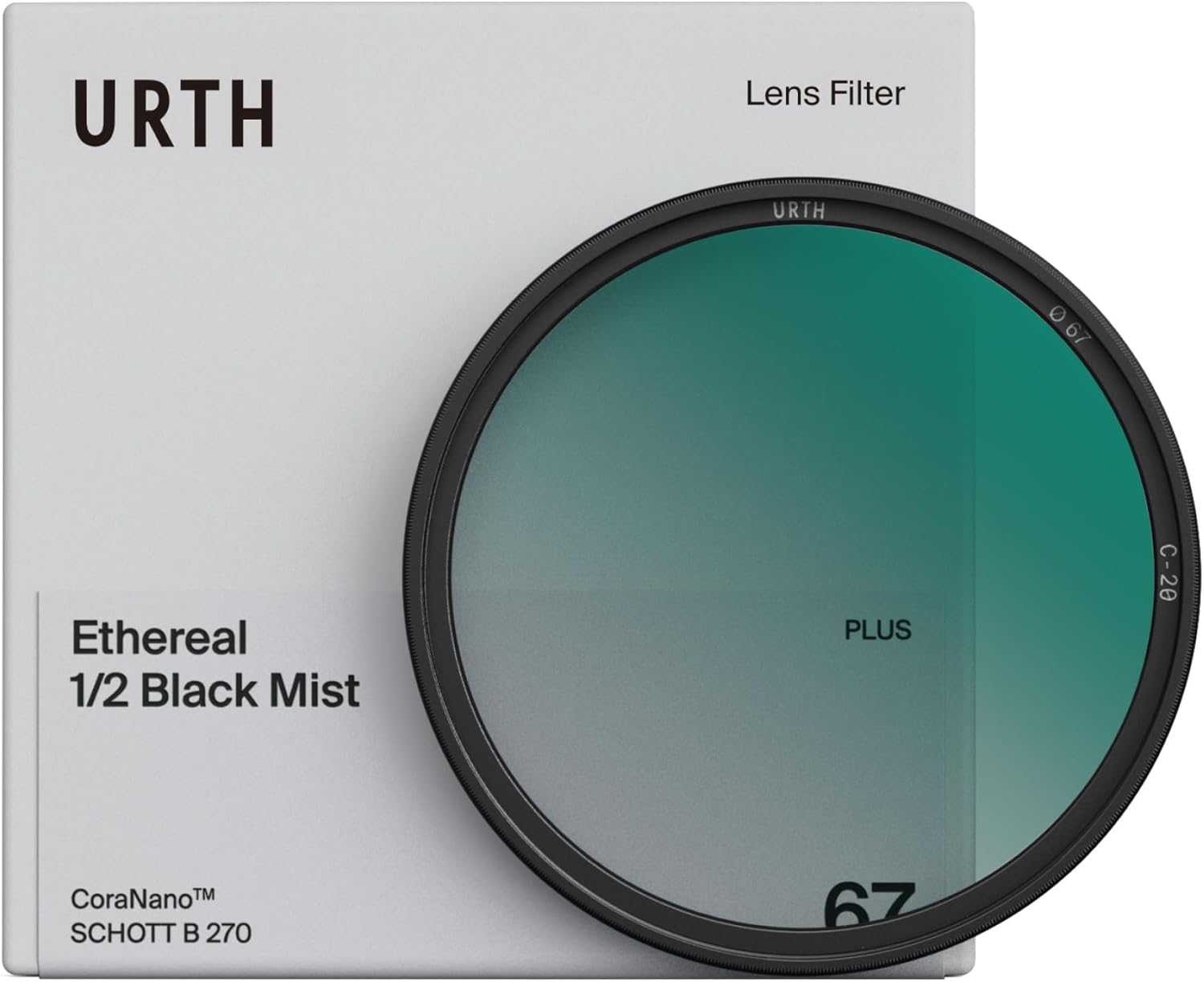 Urth 82mm Ethereal Black Mist ½ Diffusion Lens Filter (Plus+) - Cinematic Effect, 20-Layer Nano-Coated Light Dispersing Particles