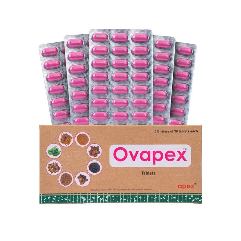 Image of Green Milk Ovapex Tablets | Ayurvedic Women's Wellness Supplement | Supports Menstrual Cycle Balance, Strength & Vitality | Helps Manage Fatigue & Monthly Discomfort | Hormone-Free Herbal Formula | 5 x 30 Tablets