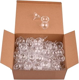 Healifty 100pcs Clear Chocolate Holder Mini Chocolate Packaging Box Muffin Cupcake Holders Candy Case Flower Support Rack for Wedding Birthday Party Supplies