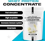 Canadian Protein Whey Concentrate 24g of Protein | Low Carb Keto Friendly Workout Recovery Drink | Protein Powder Rich in BCAA Amino Acids (Vanilla, 1 kg)