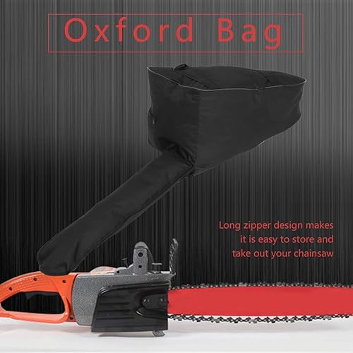 Miniatura 6 de Bolsa de motosierra, bolsa de transporte portátil pequeña para motosierra, funda de tela Oxford impermeable, para motosierras de 12"14"16" (negro)