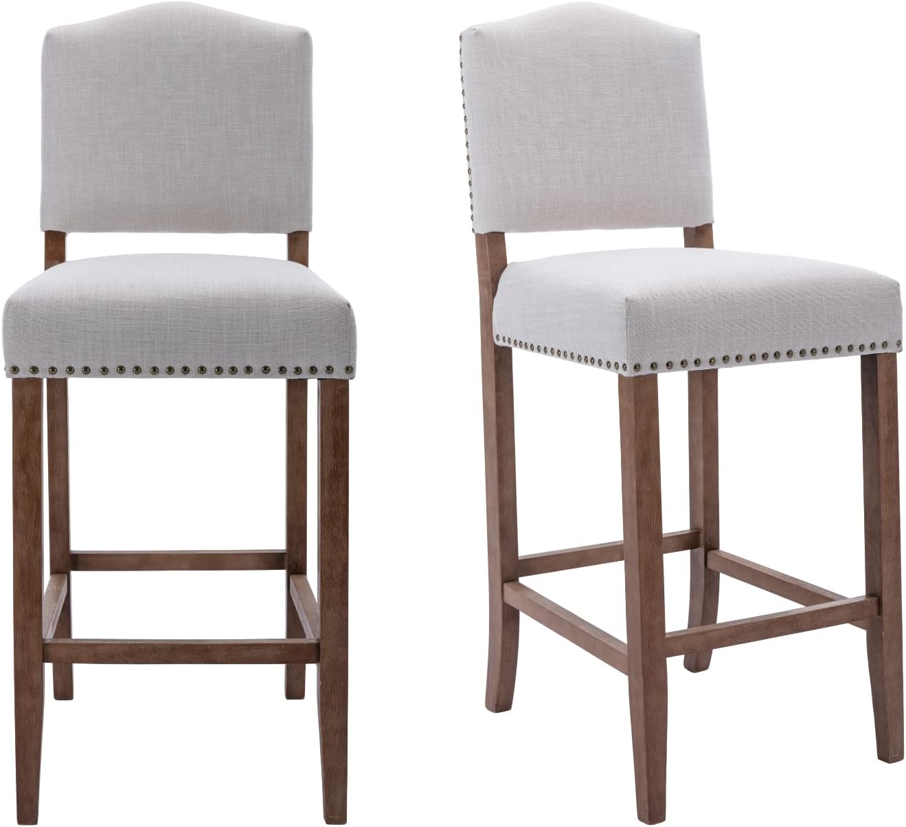 EALSON Farmhouse Bar Stools Set of 2 Bar Height Kitchen