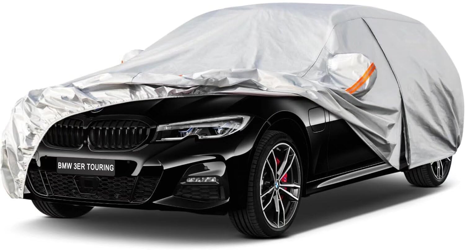 Kayme Funda Coche Exterior, Compatibles con Audi A5 (2009-2025), Cubierta para Coche Impermeable Transpirable Anti-UV Antipolvo de 6 Capas, Cubre Coche con Cremallera y Forro de Algodón. — view 41