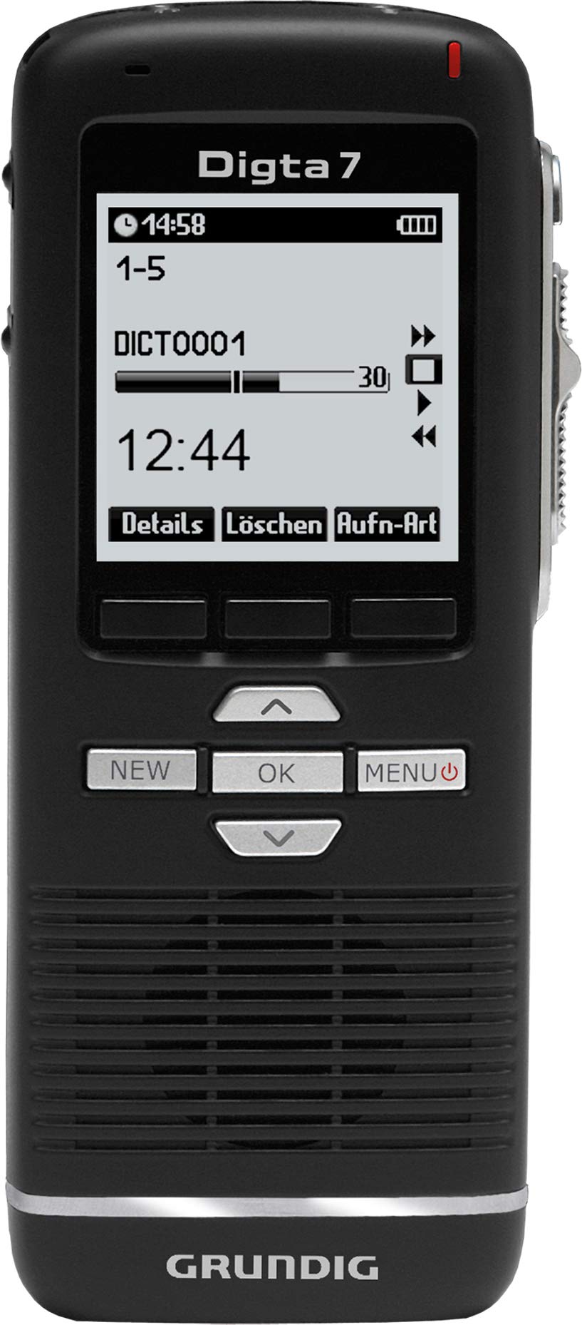 Grundig Digta 7 digitales Diktiergerät im Premium Set , Handgerät mit Dockingstation, Diktiersoftware und Zubehör