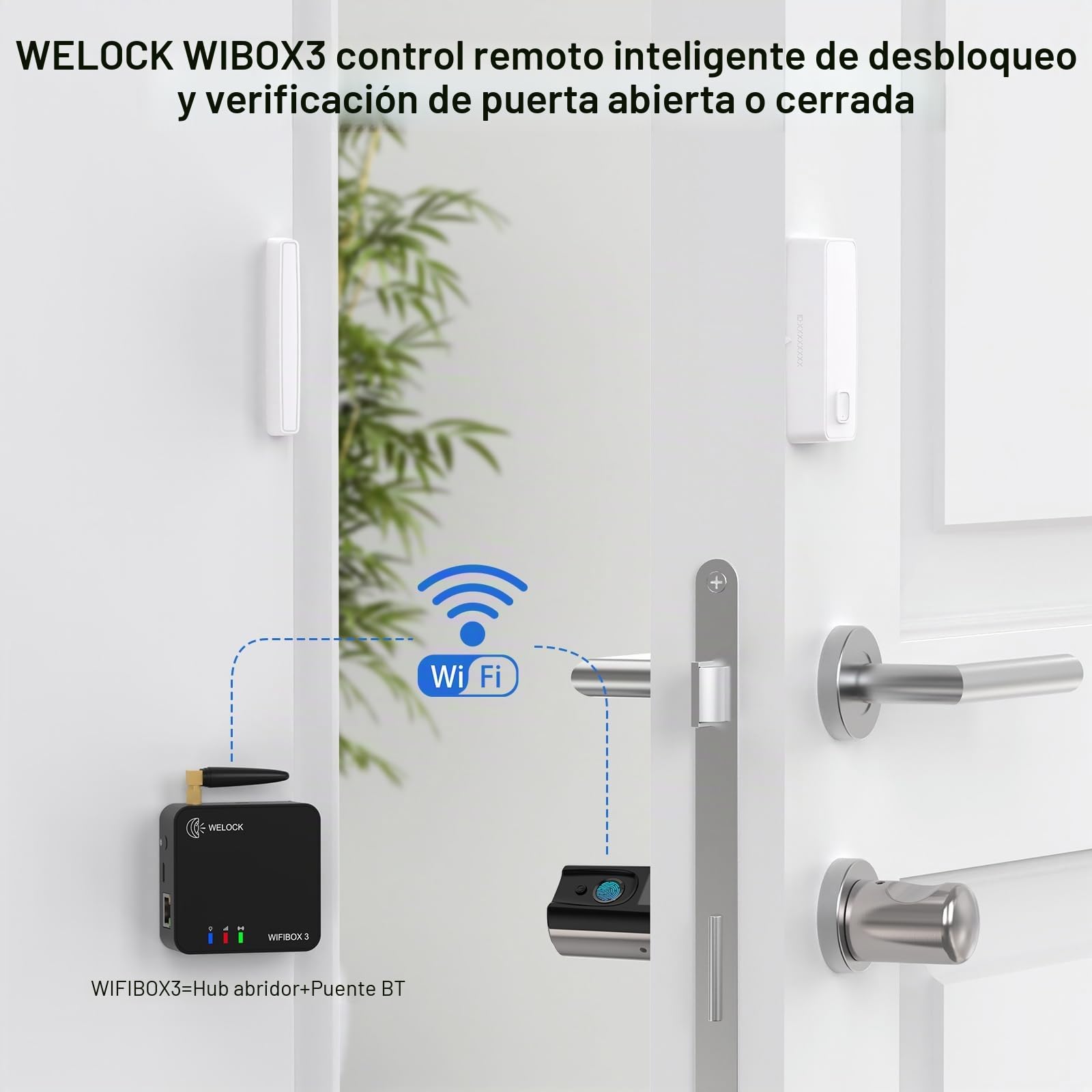 WELOCK WiFiBox Pasarela Bluetooth Cerradura inteligente Hogar inteligente-Desbloqueo remoto y conexión con Alexa