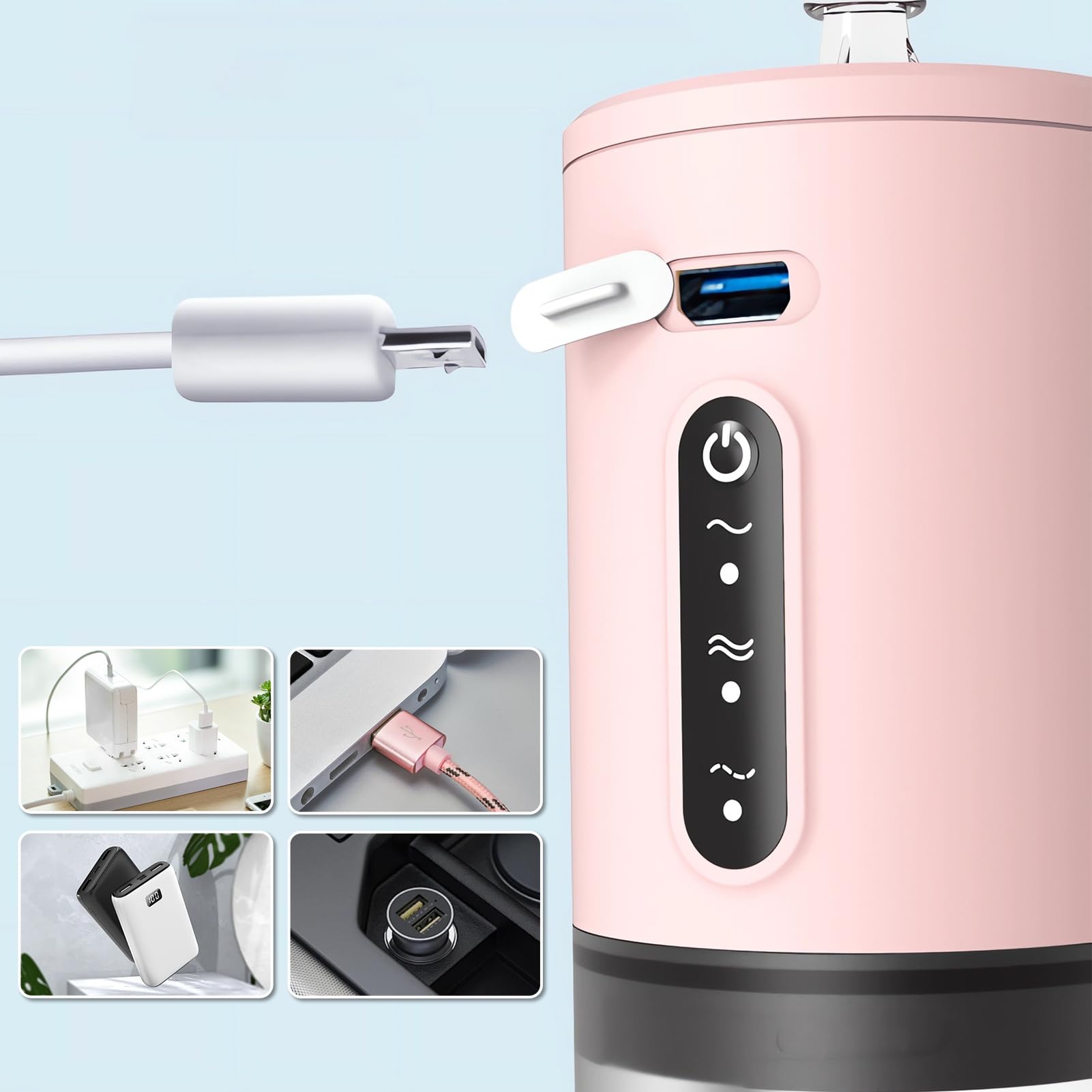 SXOVO Poire à Lavement Intime 280ml Douches Anale et Vaginale Électrique avec Cathéter Extra Long Enema Douchette Intime avec 3 Vitesses de Pulvérisatio pour Colon et Intestins