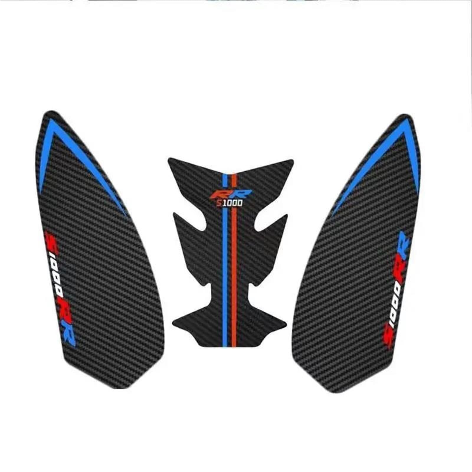 Gas Fuel Tank Pads Motorcycle Side Fuel Tank Pad for BMW S1000R S1000RR S 1000 R RR 1000R 1000RR Customise 2023 Oil Protection Sticker Decal Motorbike Protection Stickers(Blue)