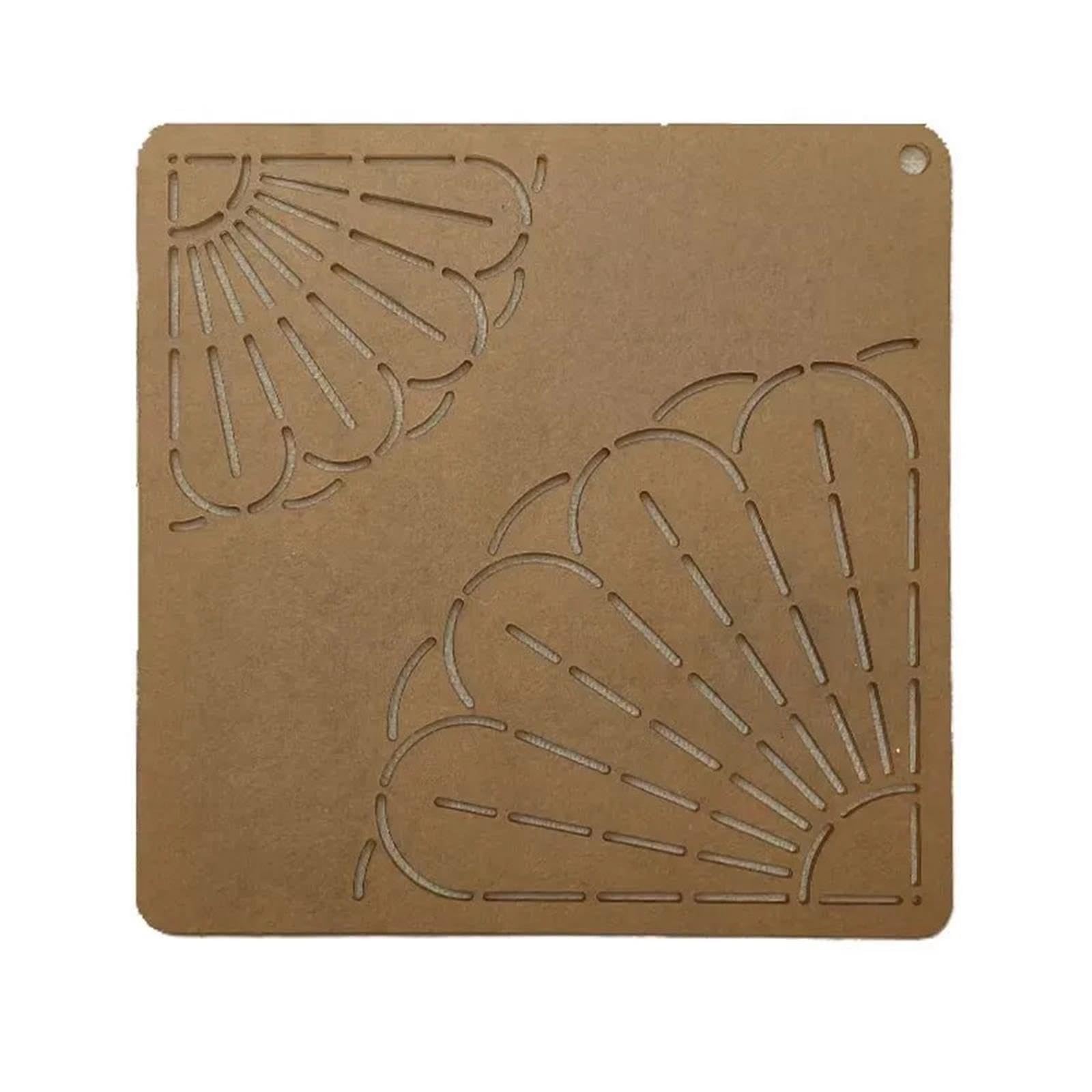 Plantilla De Plantilla Sashiko En Forma De Abanico | For bordado de tela, tallado DIY