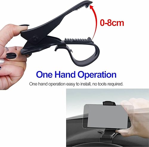 Miniatura 2 de Majatou Soporte de teléfono para salpicadero, soporte de teléfono para automóvil, antideslizante, clip universal para 3-6.5 pulgadas MP4 PDA